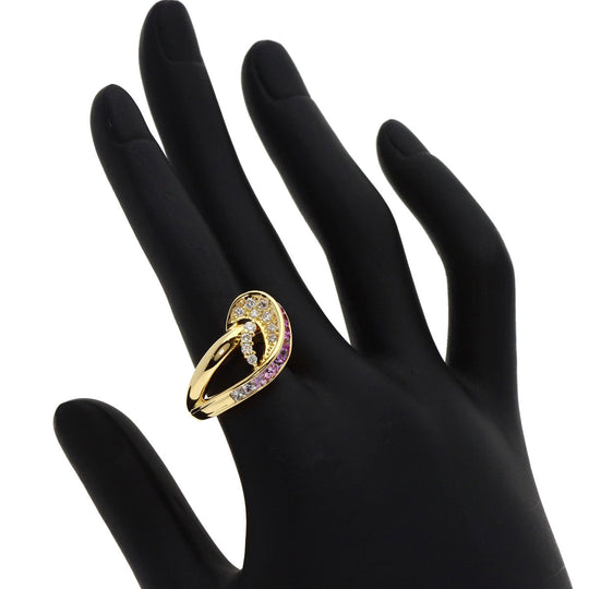 JUNE Ring 18K Yellow Gold gold Sapphire diamond