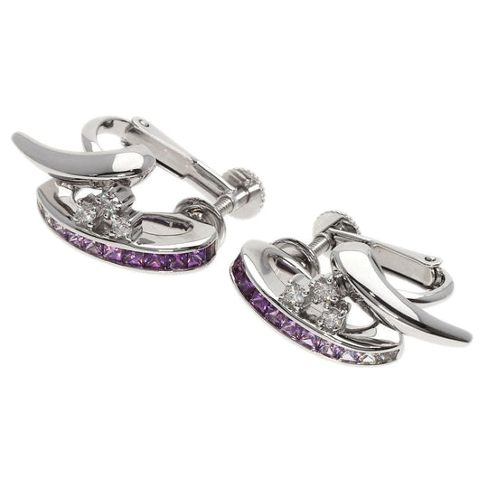 JUNE Earring K18WG Silver Sapphire diamond