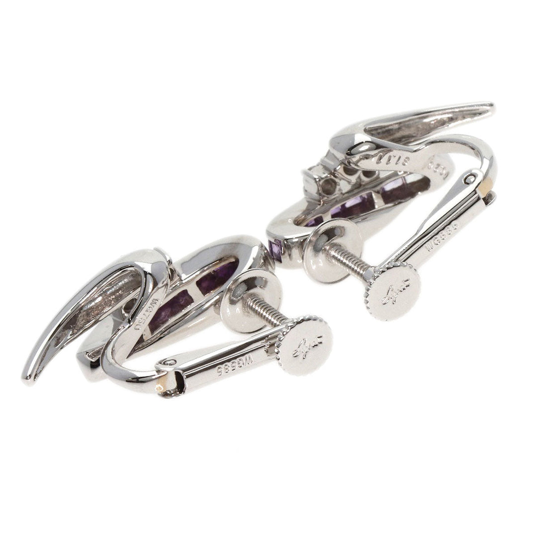 JUNE Earring K18WG Silver Sapphire diamond