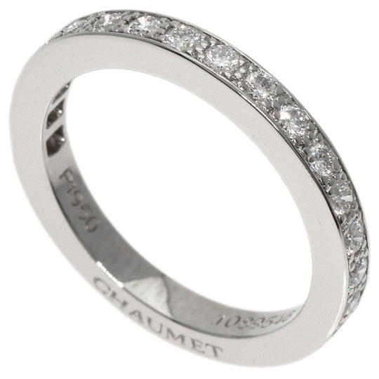 Chaumet Ring PT950 Silver Frisson Half Eternity Diamond