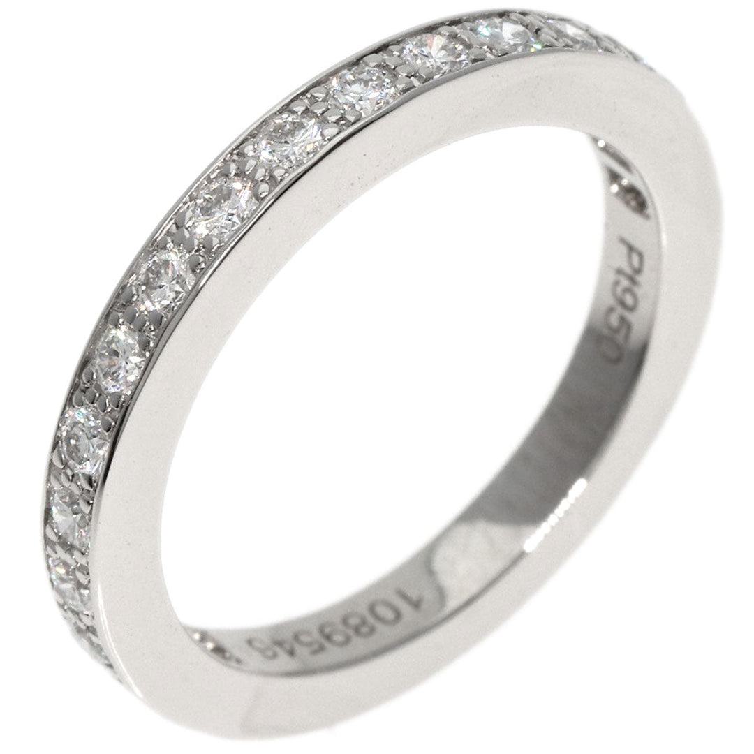 Chaumet Ring PT950 Silver Frisson Half Eternity Diamond