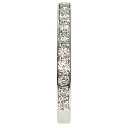 Chaumet Ring PT950 Silver Frisson Half Eternity Diamond