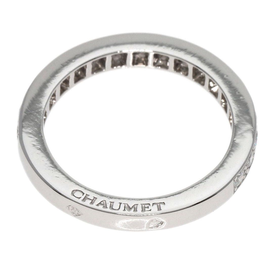 Chaumet Ring PT950 Silver Frisson Half Eternity Diamond