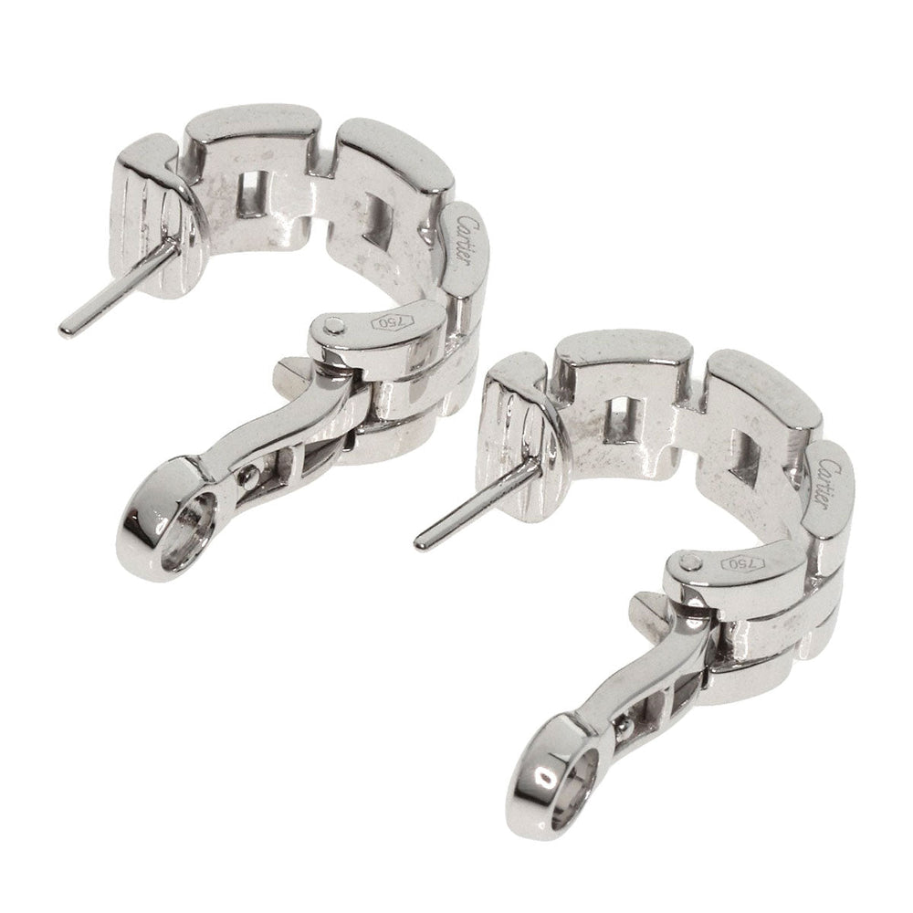 CARTIER Pierce K18WG Silver Maiyon PANTHERE Women Used Authentic