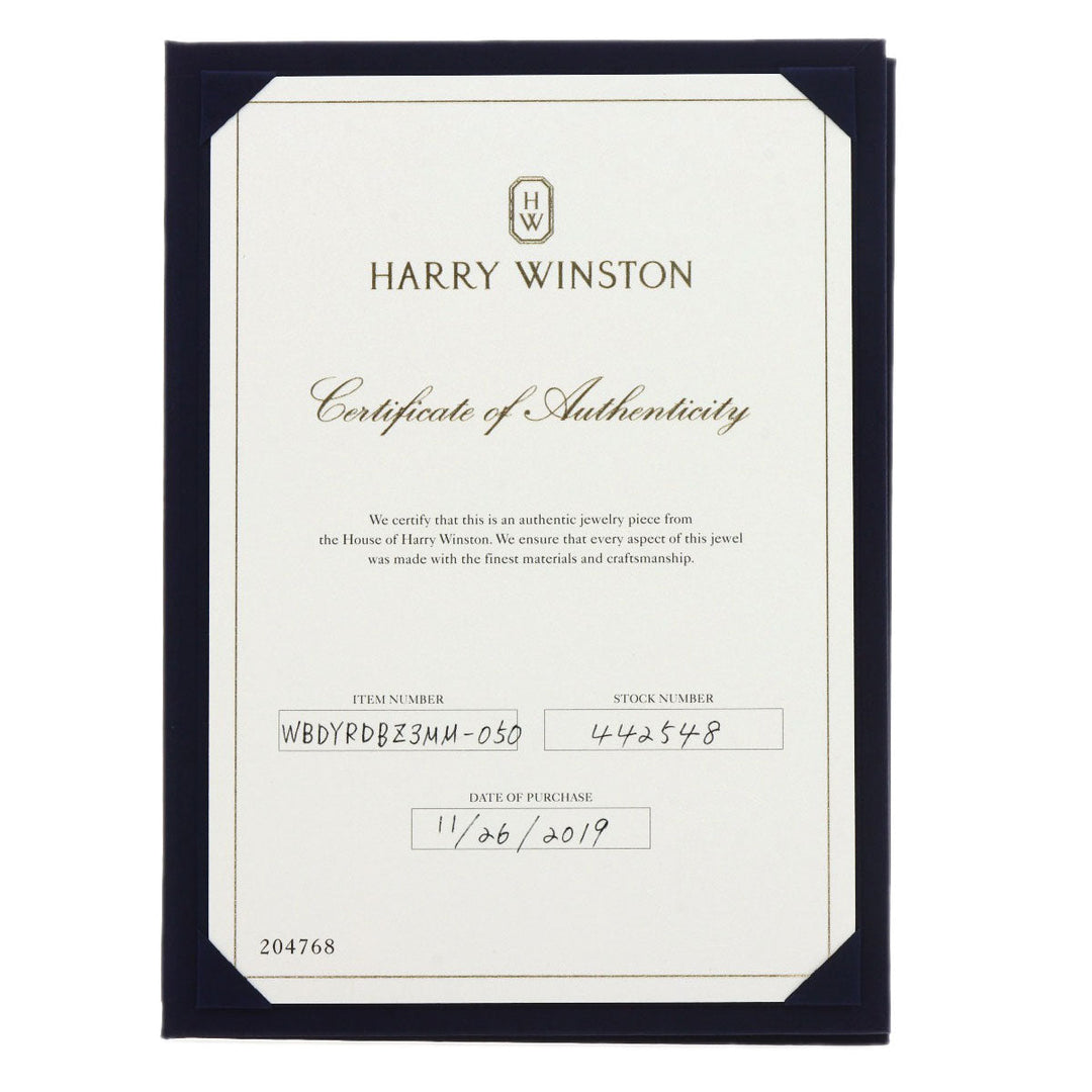 HARRY WINSTON Ring 18K Yellow Gold gold Round cut wedding ring 1P diamond