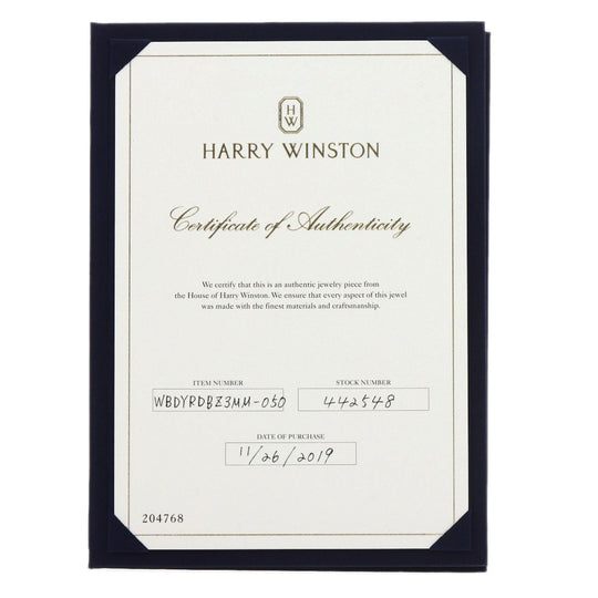 HARRY WINSTON Ring 18K Yellow Gold gold Round cut wedding ring 1P diamond
