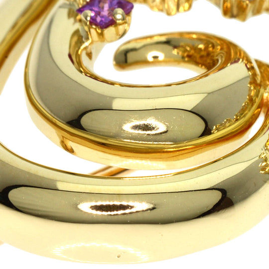POLA Brooch 18K Yellow Gold gold sapphire Women Used Authentic