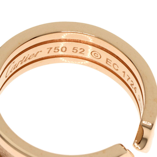 CARTIER Ring 18K Pink Gold gold C2 ring # 52 Women Used Authentic