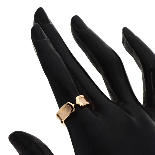 CARTIER Ring 18K Pink Gold gold C2 ring # 52 Women Used Authentic