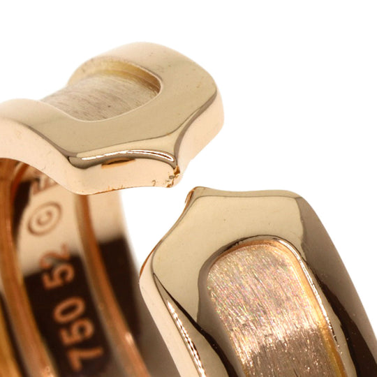 CARTIER Ring 18K Pink Gold gold C2 ring # 52 Women Used Authentic