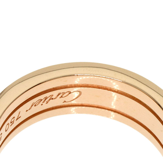 CARTIER Ring 18K Pink Gold gold C2 ring # 52 Women Used Authentic