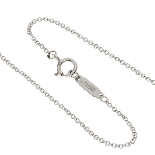 TIFFANY&Co. Necklace PT950 Silver Fleur de lis key diamond