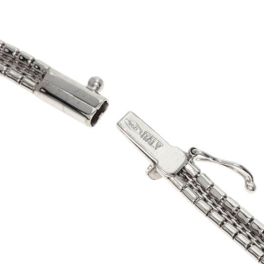 Ponte Vecchio Necklace K18WG Silver Diamond heart motif