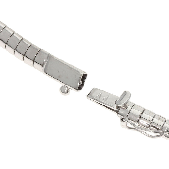 Ponte Vecchio Necklace K18WG Silver Diamond heart motif