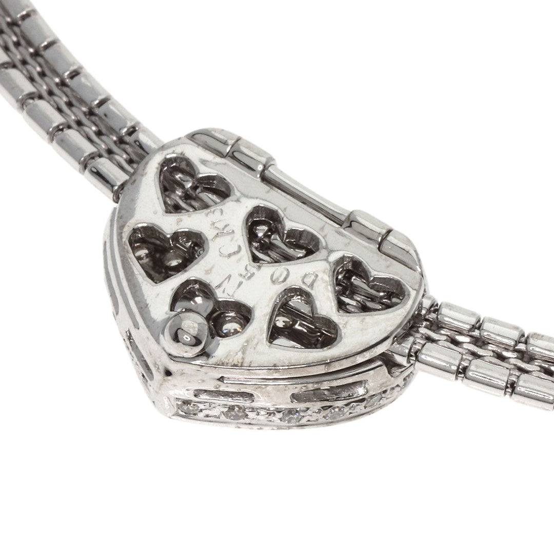 Ponte Vecchio Necklace K18WG Silver Diamond heart motif