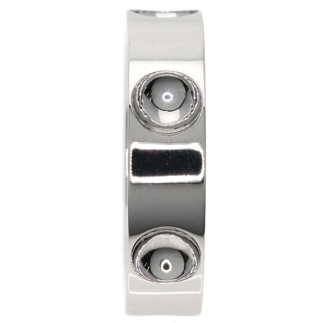 LOUIS VUITTON Ring K18WG Silver Petite Bourg Empreinte #49 Women Used Authentic