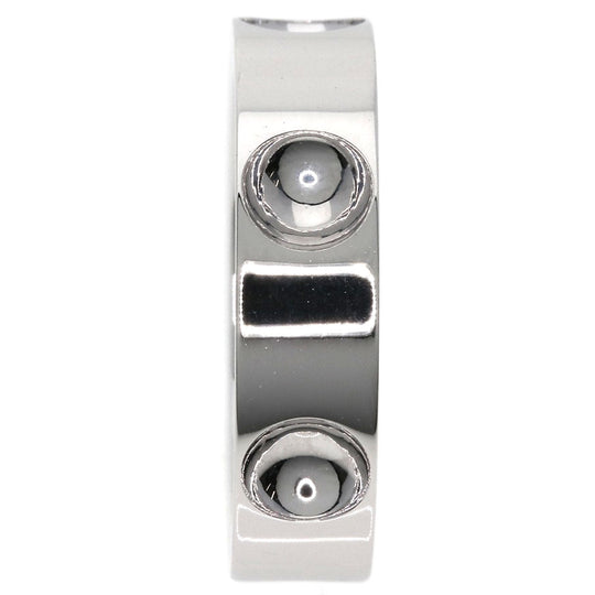 LOUIS VUITTON Ring K18WG Silver Petite Bourg Empreinte #49 Women Used Authentic