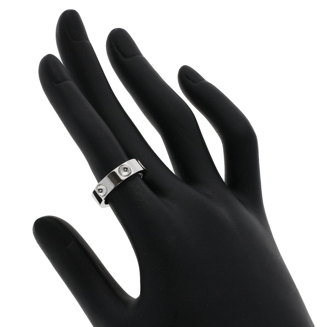 LOUIS VUITTON Ring K18WG Silver Petite Bourg Empreinte #49 Women Used Authentic
