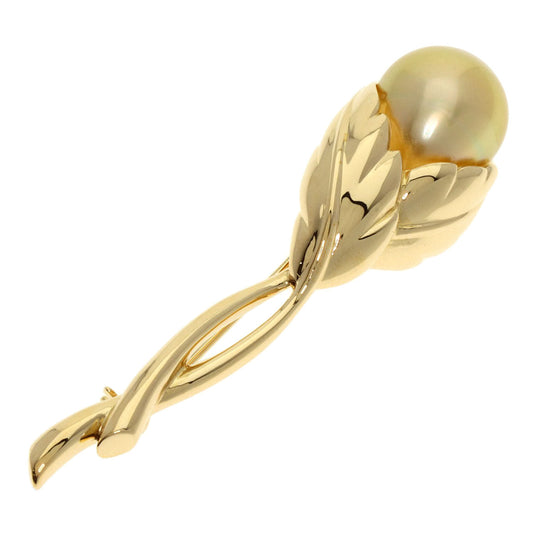 TASAKI Brooch 18K Yellow Gold gold Golden Pearl Women Used Authentic
