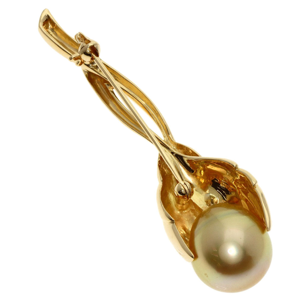 TASAKI Brooch 18K Yellow Gold gold Golden Pearl Women Used Authentic