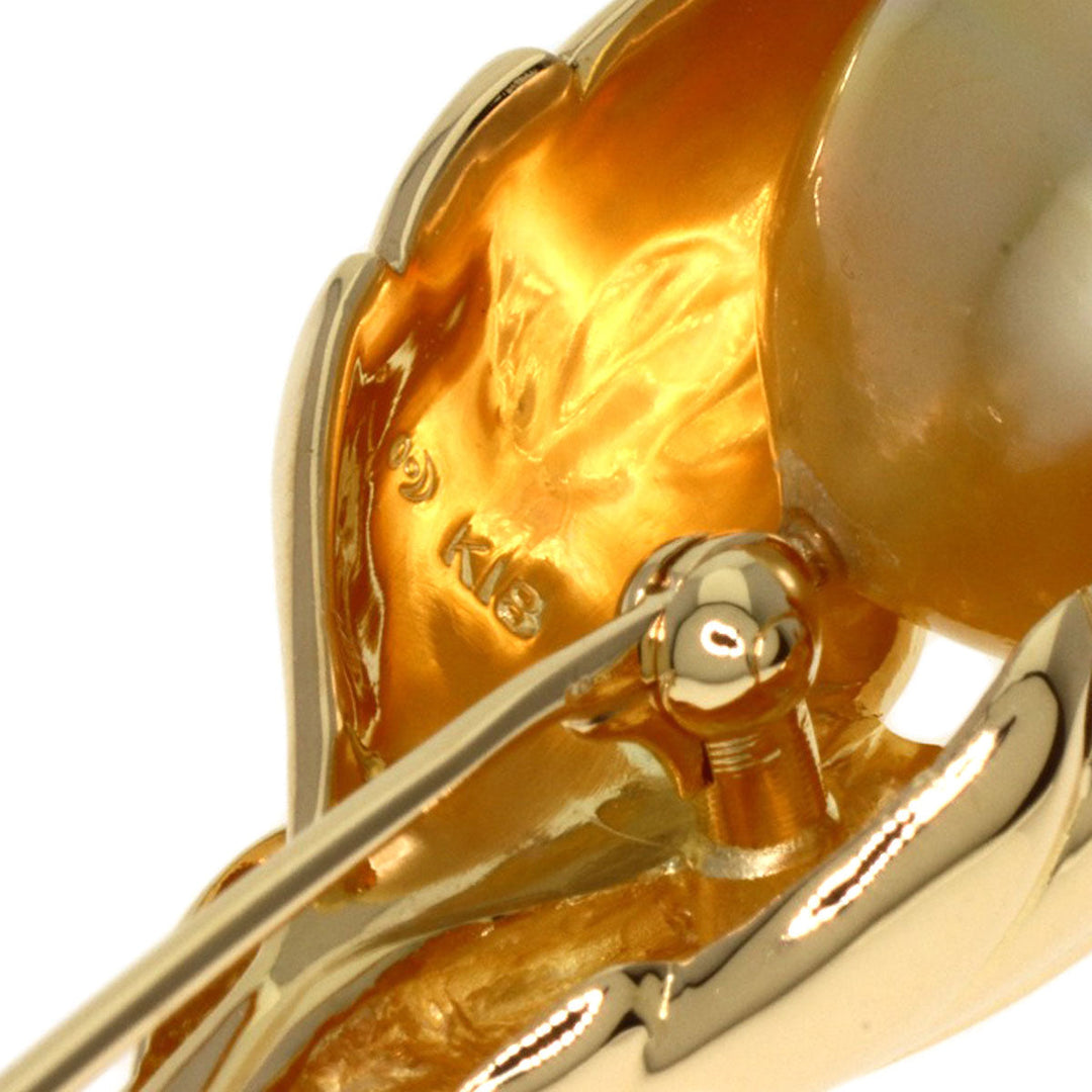 TASAKI Brooch 18K Yellow Gold gold Golden Pearl Women Used Authentic