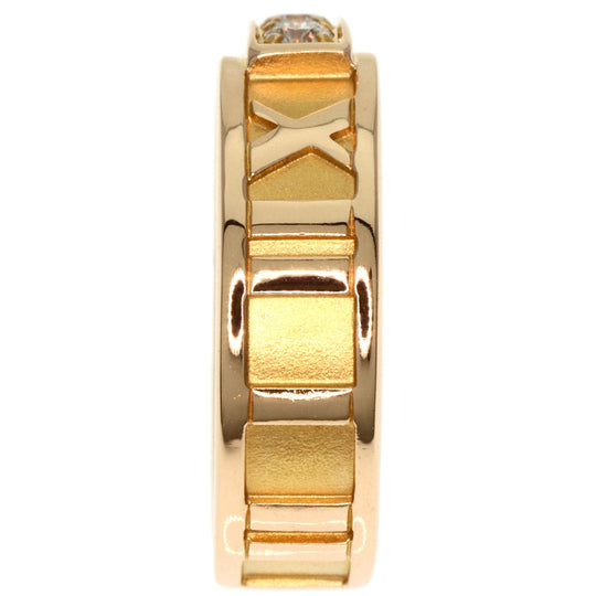 TIFFANY&Co. Ring 18K Pink Gold gold Atlas 3P Diamond Women Used Authentic