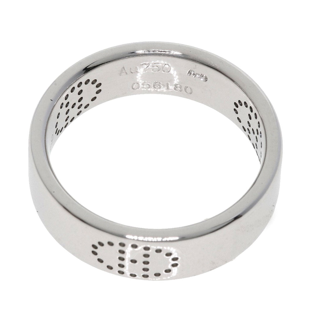 HERMES Ring K18WG Silver Evelyn Ring #49 Women Used Authentic