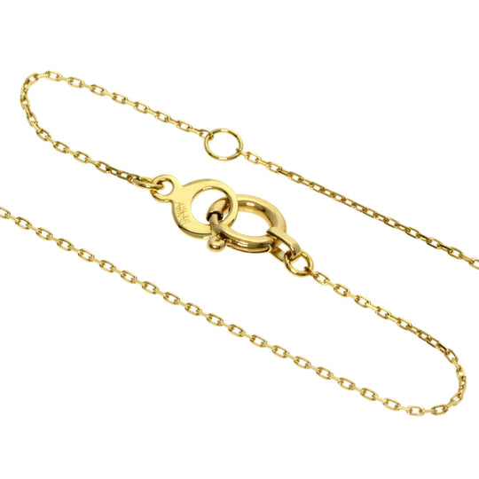 AHKAH Necklace 18K Yellow Gold gold Believe Heart Diamond Women Used Authentic