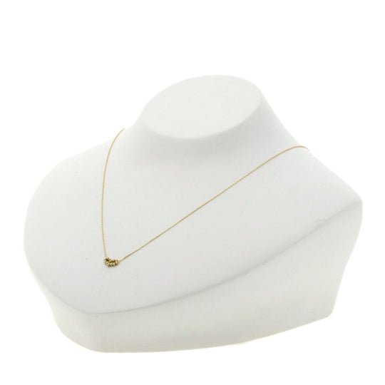 AHKAH Necklace 18K Yellow Gold gold Believe Heart Diamond Women Used Authentic