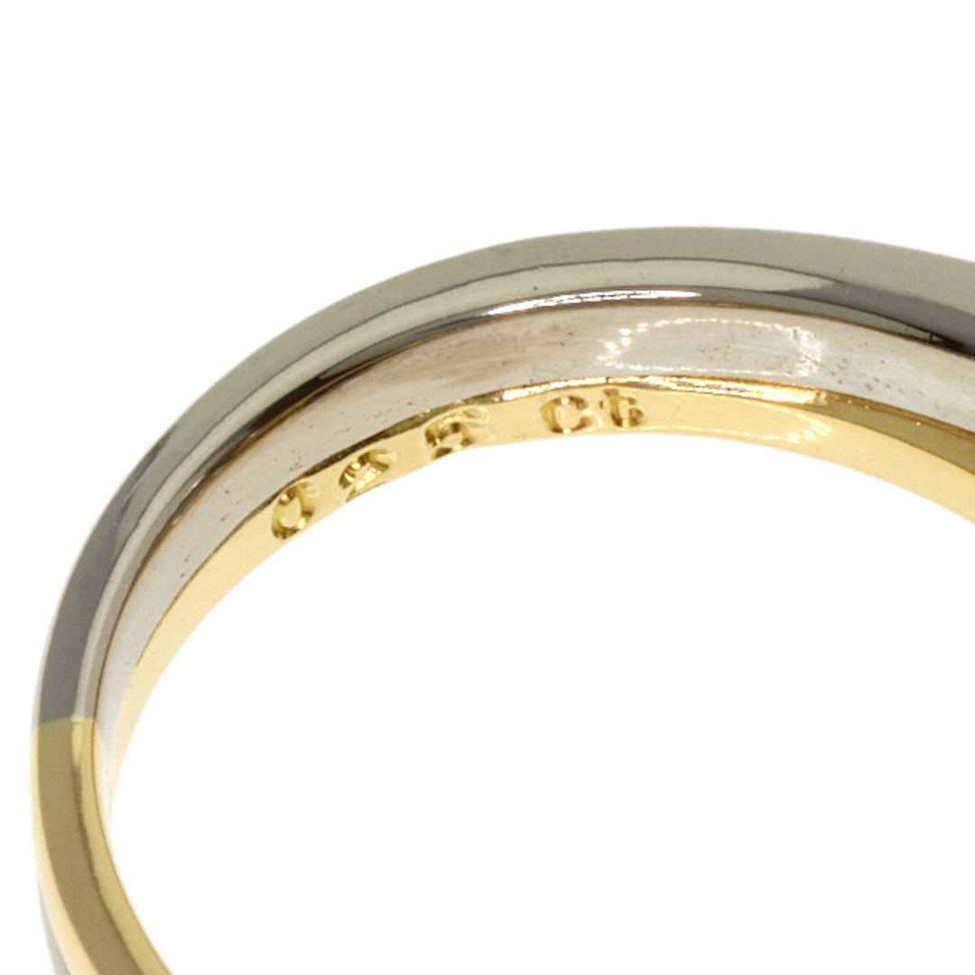 MIKIMOTO Ring K18YG , K14WG gold Diamond combination Women Used Authentic