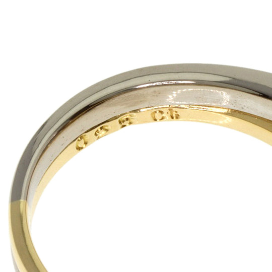 MIKIMOTO Ring K18YG , K14WG gold Diamond combination Women Used Authentic