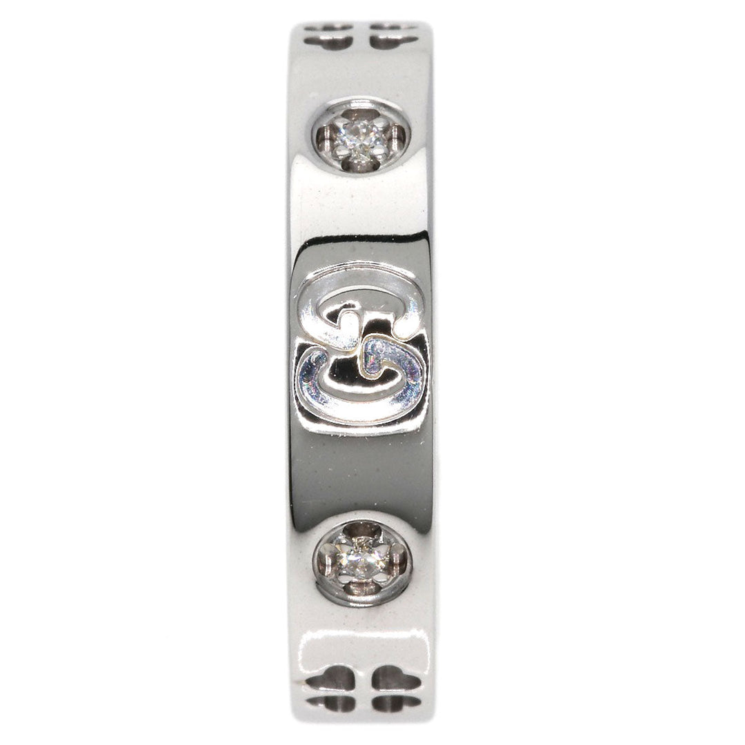 GUCCI Ring K18WG Silver Icon 5P Diamond