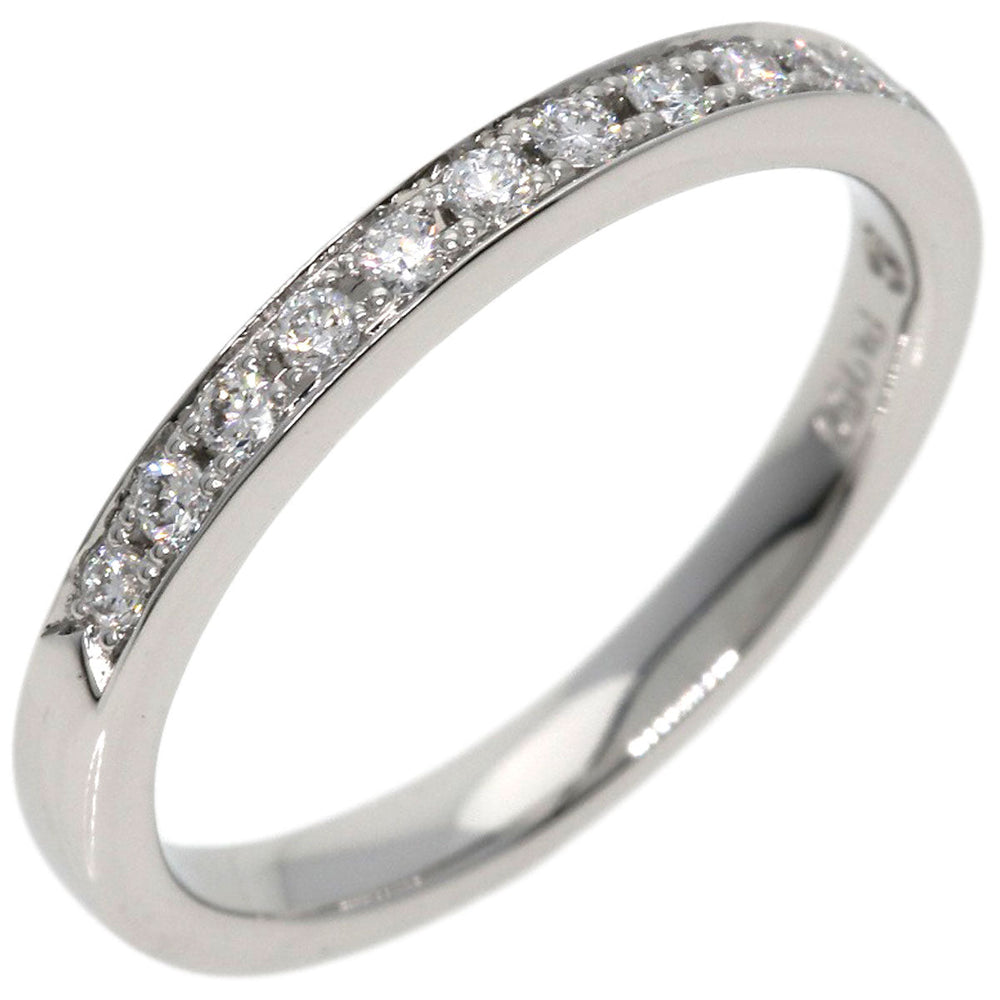 4℃Ring PT950 Silver Diamond half eternity Women Used Authentic