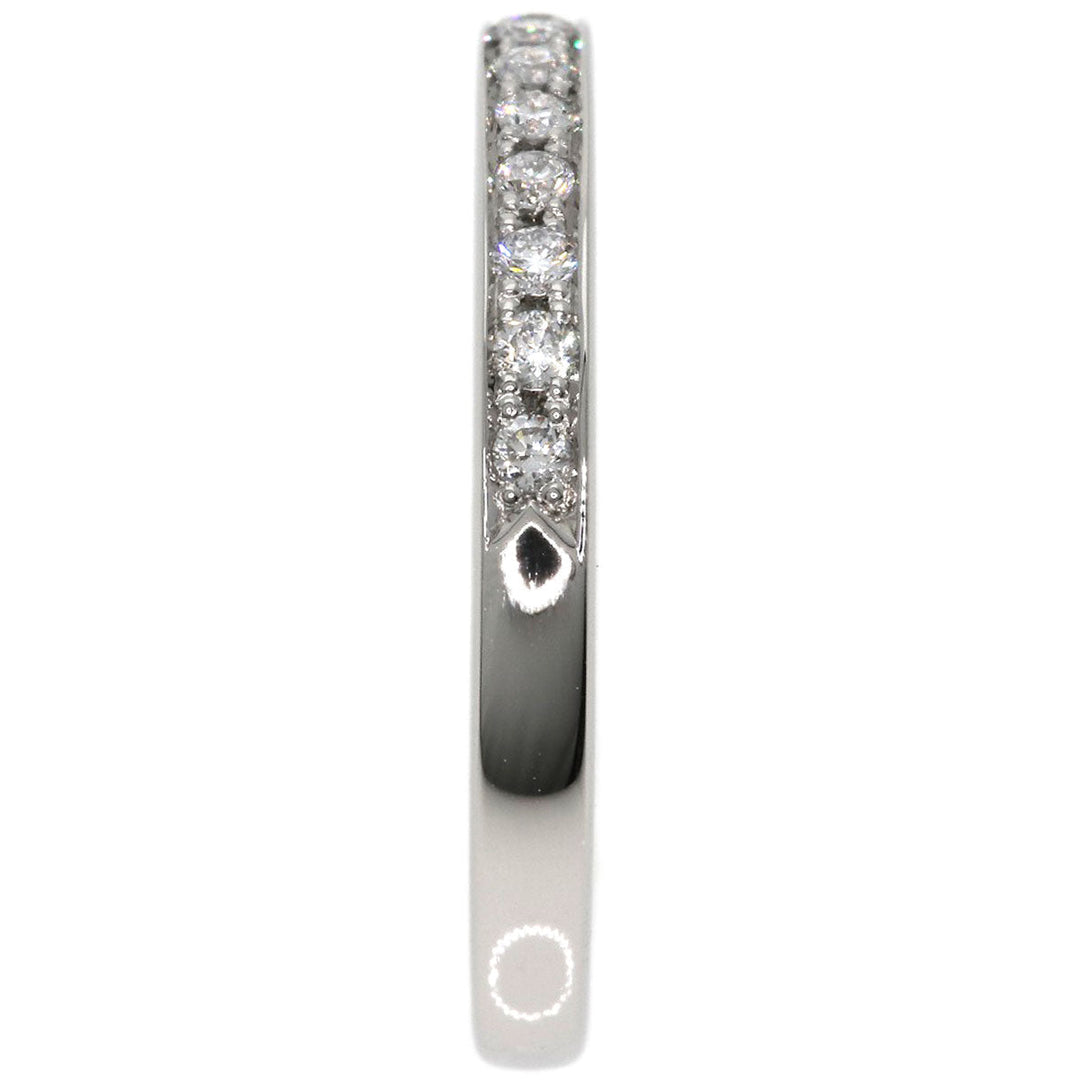 4℃Ring PT950 Silver Diamond half eternity Women Used Authentic