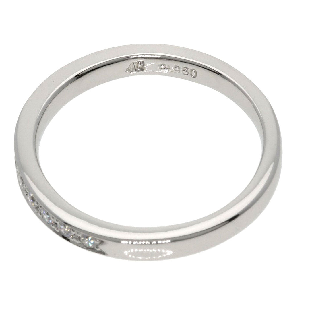 4℃Ring PT950 Silver Diamond half eternity Women Used Authentic