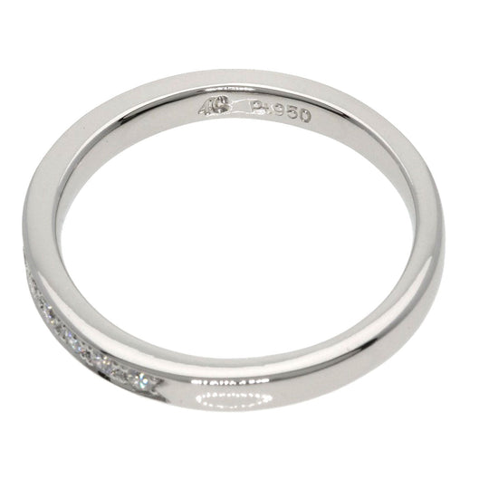 4℃Ring PT950 Silver Diamond half eternity Women Used Authentic