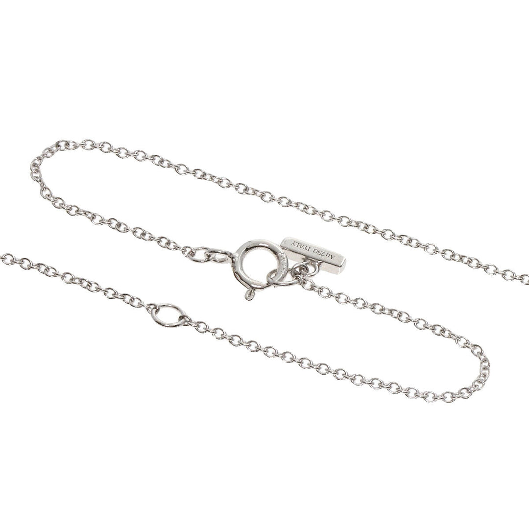 TIFFANY&Co. Necklace K18WG Silver T TWO Circle Turquoise Japan Limited