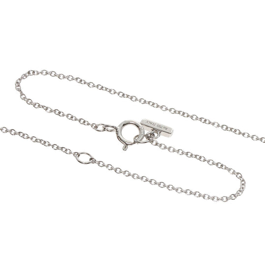 TIFFANY&Co. Necklace K18WG Silver T TWO Circle Turquoise Japan Limited
