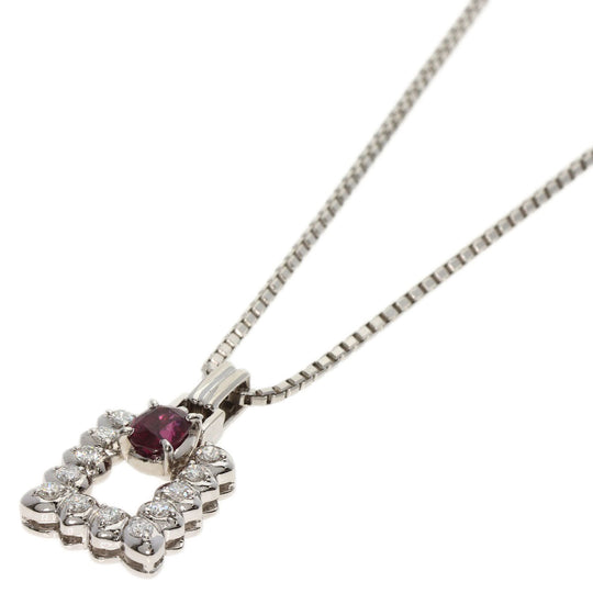 Southern Cross Necklace PT900 , PT850 Silver Ruby diamond Women Used Authentic