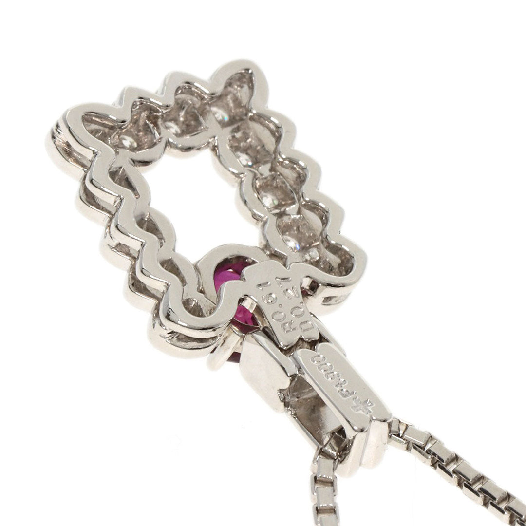 Southern Cross Necklace PT900 , PT850 Silver Ruby diamond Women Used Authentic