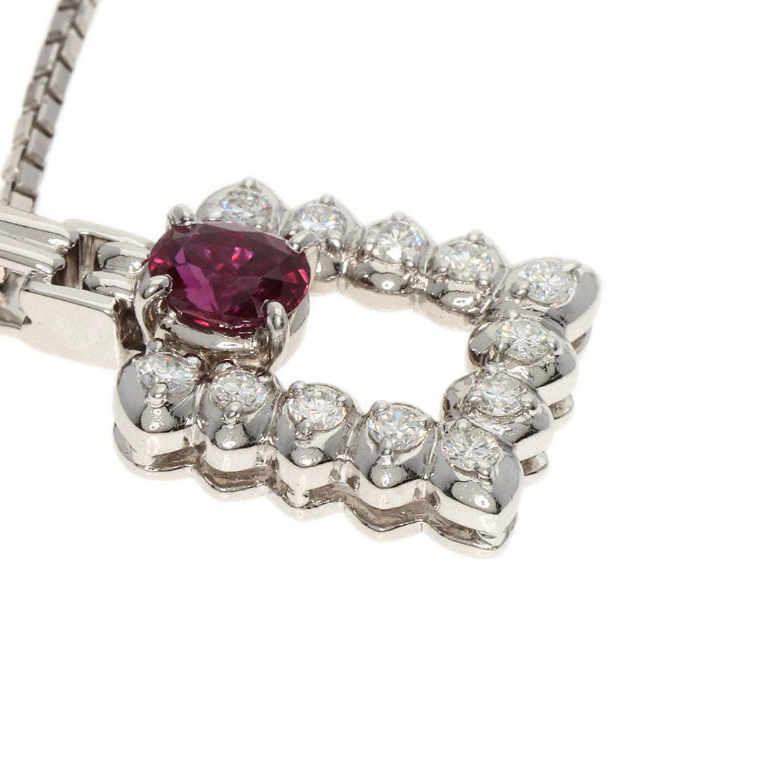 Southern Cross Necklace PT900 , PT850 Silver Ruby diamond Women Used Authentic