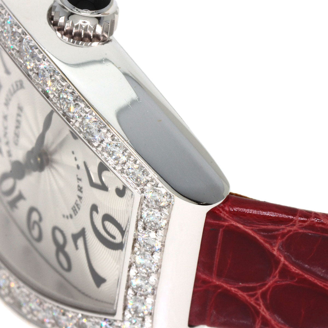 FRANCK MULLER Watches Quartz 5002SQZDP Stainless Steel, Leather Silver Heart to Heart Diamond Silver dial Women Used Authentic