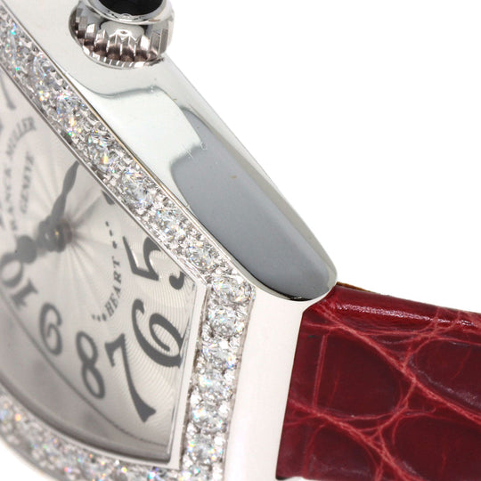FRANCK MULLER Watches Quartz 5002SQZDP Stainless Steel, Leather Silver Heart to Heart Diamond Silver dial Women Used Authentic