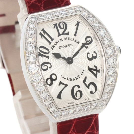 FRANCK MULLER Watches Quartz 5002SQZDP Stainless Steel, Leather Silver Heart to Heart Diamond Silver dial Women Used Authentic