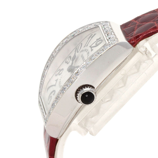 FRANCK MULLER Watches Quartz 5002SQZDP Stainless Steel, Leather Silver Heart to Heart Diamond Silver dial Women Used Authentic