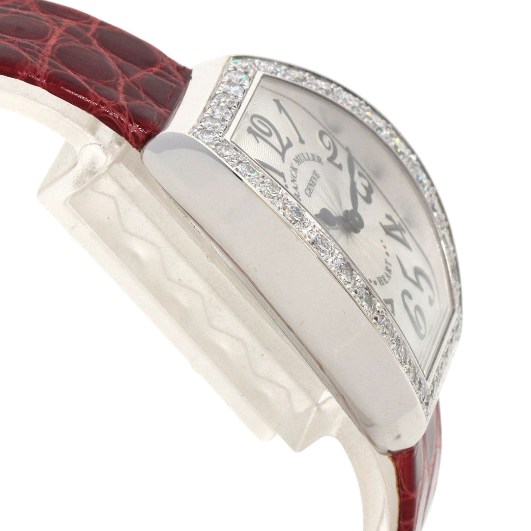 FRANCK MULLER Watches Quartz 5002SQZDP Stainless Steel, Leather Silver Heart to Heart Diamond Silver dial Women Used Authentic