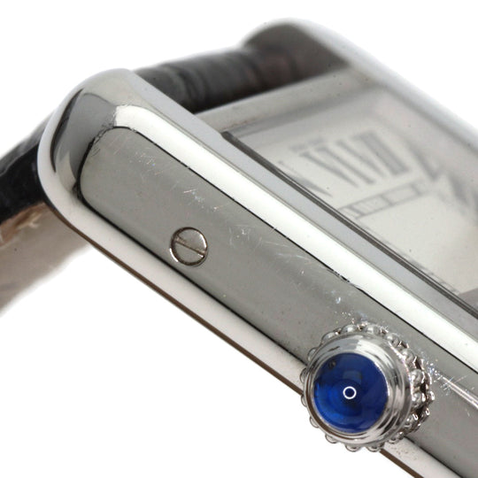 CARTIER Watches Quartz W5200005 Stainless Steel, Leather Silver Tank solo SM Silver dial Women Used Authentic