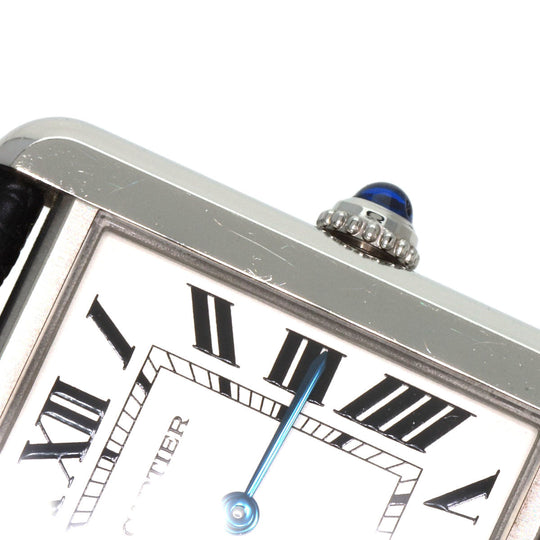 CARTIER Watches Quartz W5200005 Stainless Steel, Leather Silver Tank solo SM Silver dial Women Used Authentic