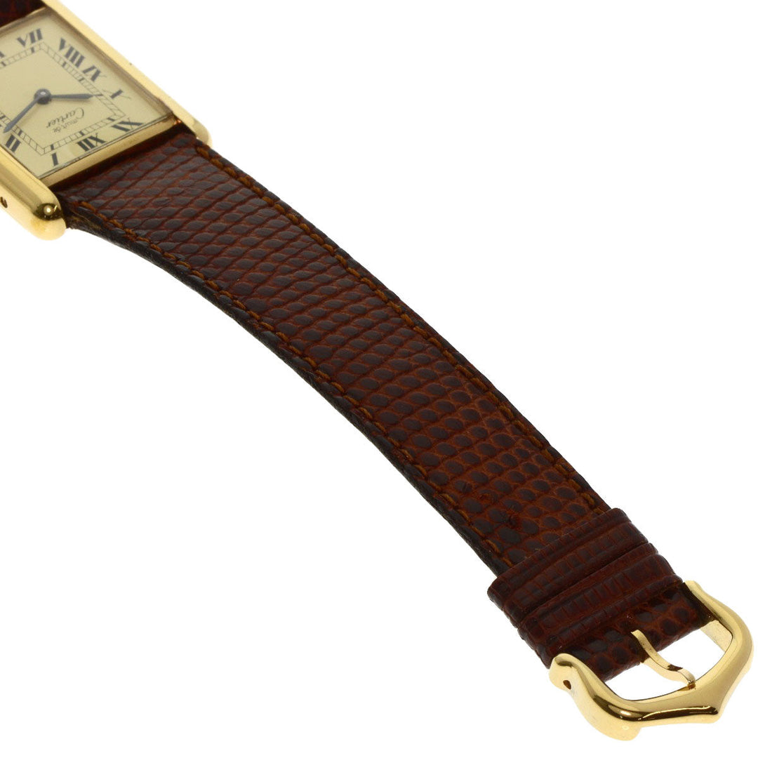 CARTIER Watches Hand Winding 1974213 SV gold Must tank LM Ivory dial