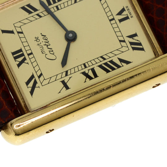 CARTIER Watches Hand Winding 1974213 SV gold Must tank LM Ivory dial